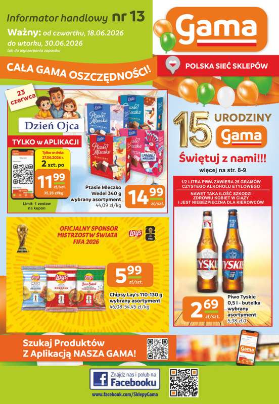 Gama - gazetka promocyjna Gazetka od czwartku 18.06 do wtorku 30.06