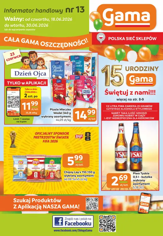Gama - gazetka promocyjna Gazetka od czwartku 18.06 do wtorku 30.06