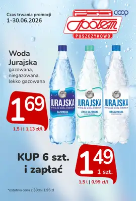 Społem - Blisko i Korzystnie - gazetka promocyjna Plakat promocyjny PSS Puszczykowo od środy 17.06 do wtorku 30.06