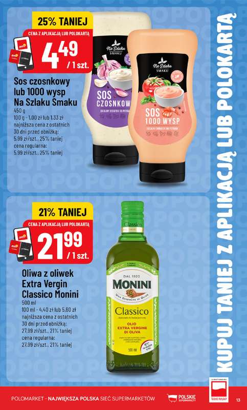 POLOmarket - gazetka promocyjna Kupuj taniej z POLOappką od środy 17.06 do wtorku 23.06 - strona 13