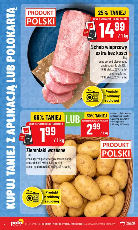 POLOmarket - gazetka promocyjna Kupuj taniej z POLOappką od środy 17.06 do wtorku 23.06 - strona 4