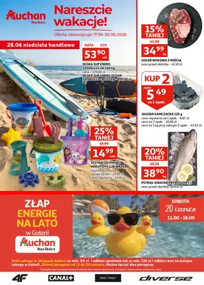 Auchan - gazetka promocyjna Gazetka Racibórz I Nareszcie wakacje!  do wtorku 30.06