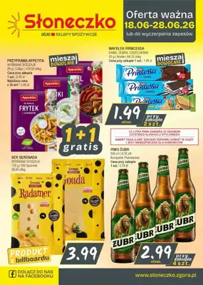 Słoneczko - gazetka promocyjna Gazetka od czwartku 18.06 do niedzieli 28.06