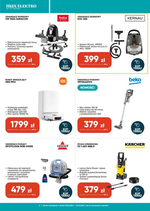 Max Elektro - gazetka promocyjna Gazetka od środy 17.06 do środy 01.07 - strona 5