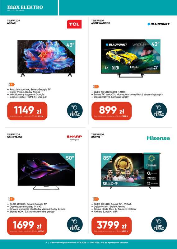 Max Elektro - gazetka promocyjna Gazetka od środy 17.06 do środy 01.07 - strona 7