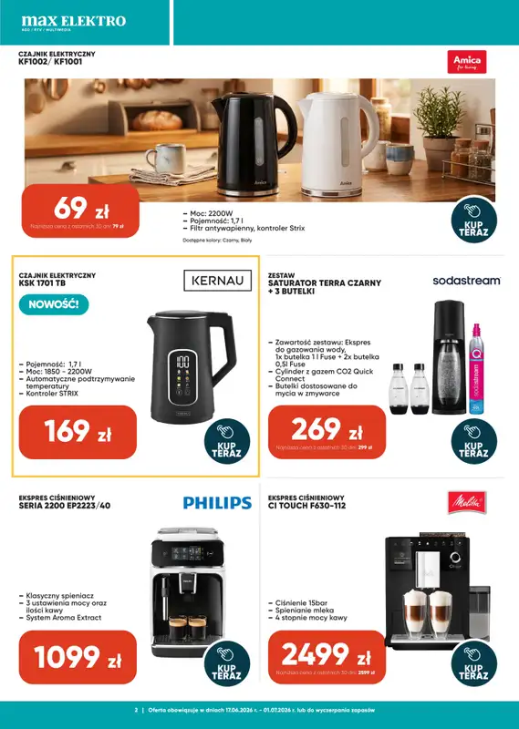 Max Elektro - gazetka promocyjna Gazetka od środy 17.06 do środy 01.07 - strona 2