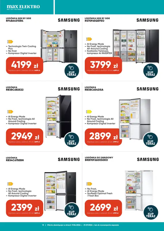 Max Elektro - gazetka promocyjna Gazetka od środy 17.06 do środy 01.07 - strona 13