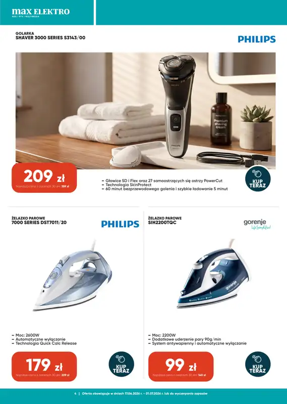 Max Elektro - gazetka promocyjna Gazetka od środy 17.06 do środy 01.07 - strona 4