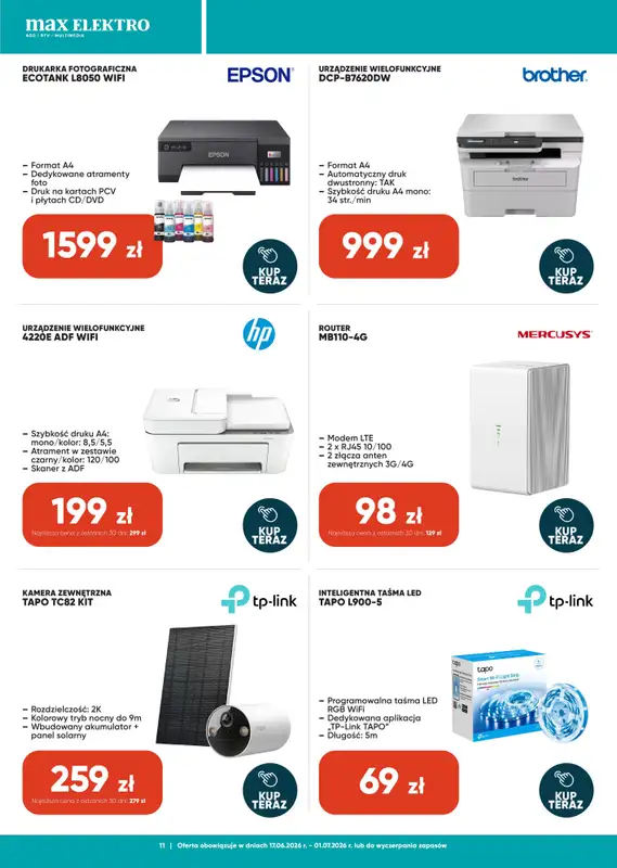 Max Elektro - gazetka promocyjna Gazetka od środy 17.06 do środy 01.07 - strona 11