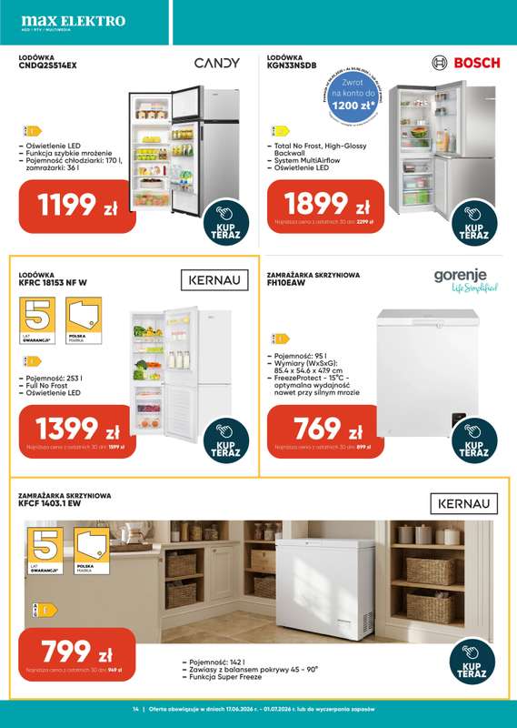 Max Elektro - gazetka promocyjna Gazetka od środy 17.06 do środy 01.07 - strona 14