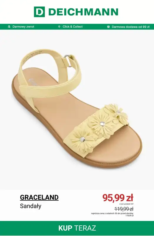 Deichmann - gazetka promocyjna Do -50% letnia wyprzedaż dla dziecka od piątku 19.06  - strona 11