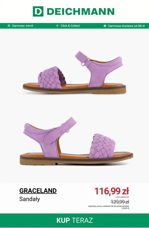 Deichmann - gazetka promocyjna Do -50% letnia wyprzedaż dla dziecka od piątku 19.06  - strona 4