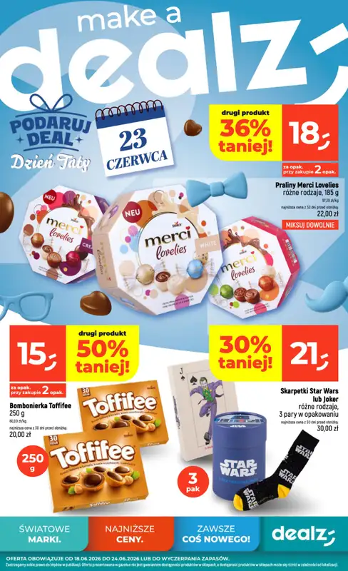 Dealz - gazetka promocyjna Dzień Taty od czwartku 18.06 do środy 24.06
