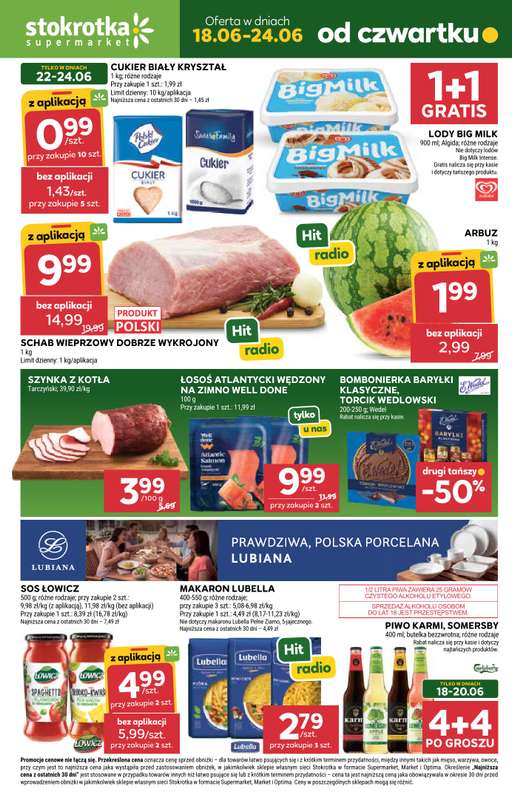 Stokrotka - gazetka promocyjna Gazetka Supermarket od czwartku 18.06 do środy 24.06