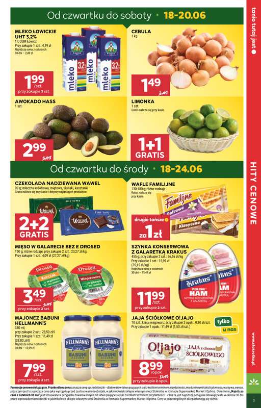 Stokrotka - gazetka promocyjna Gazetka Market od czwartku 18.06 do środy 24.06 - strona 3