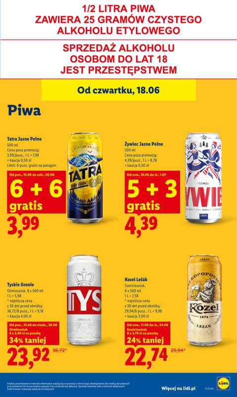 Lidl - gazetka promocyjna Oferta od czwartku od czwartku 18.06 do soboty 20.06 - strona 61