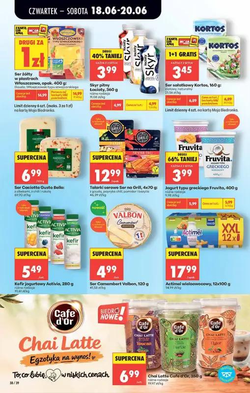 Biedronka - gazetka promocyjna Od czwartku od czwartku 18.06 do środy 24.06 - strona 38