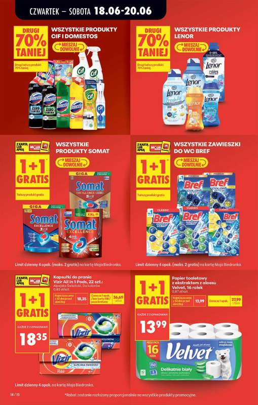 Biedronka - gazetka promocyjna Od czwartku od czwartku 18.06 do środy 24.06 - strona 14