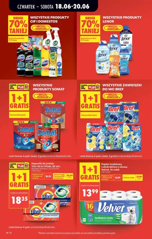Biedronka - gazetka promocyjna Od czwartku od czwartku 18.06 do środy 24.06 - strona 14