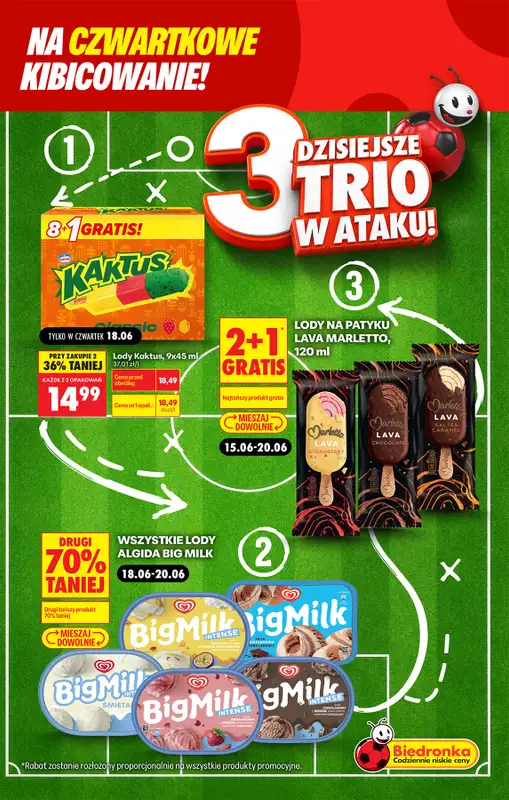 Biedronka - gazetka promocyjna Czwartkowe kibicowanie od czwartku 18.06 do soboty 20.06 - strona 4