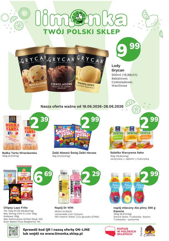 Limonka - gazetka promocyjna Gazetka od czwartku 18.06 do piątku 26.06