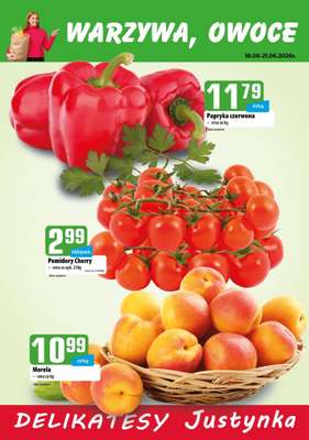 Delikatesy Justynka - gazetka promocyjna Plakaty promocyjne od czwartku 18.06 do niedzieli 21.06