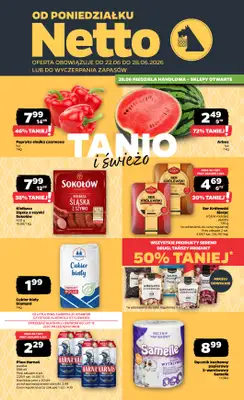 Netto - gazetka promocyjna Gazetka Spożywcza od poniedziałku 22.06 do niedzieli 28.06