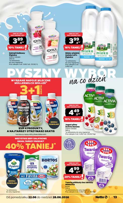 Netto - gazetka promocyjna Gazetka Spożywcza od poniedziałku 22.06 do niedzieli 28.06 - strona 13