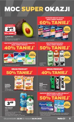 Netto - gazetka promocyjna Gazetka Spożywcza od poniedziałku 22.06 do niedzieli 28.06 - strona 5