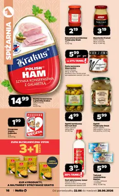 Netto - gazetka promocyjna Gazetka Spożywcza od poniedziałku 22.06 do niedzieli 28.06 - strona 16