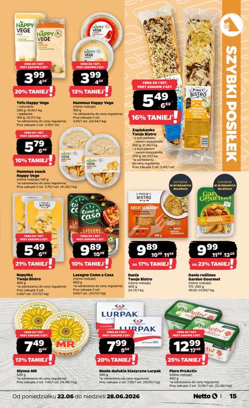 Netto - gazetka promocyjna Gazetka Spożywcza od poniedziałku 22.06 do niedzieli 28.06 - strona 15