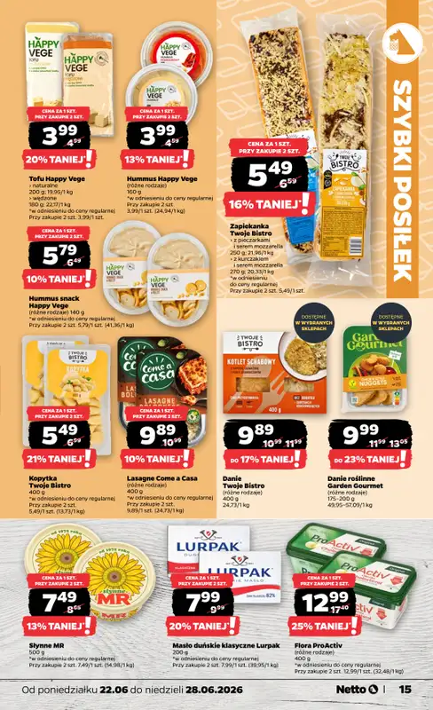 Netto - gazetka promocyjna Gazetka Spożywcza od poniedziałku 22.06 do niedzieli 28.06 - strona 15