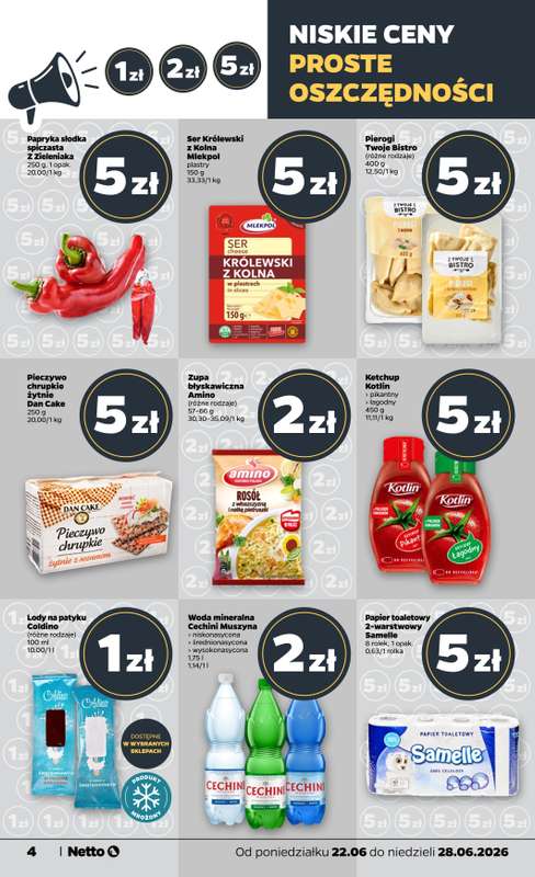 Netto - gazetka promocyjna Gazetka Spożywcza od poniedziałku 22.06 do niedzieli 28.06 - strona 4