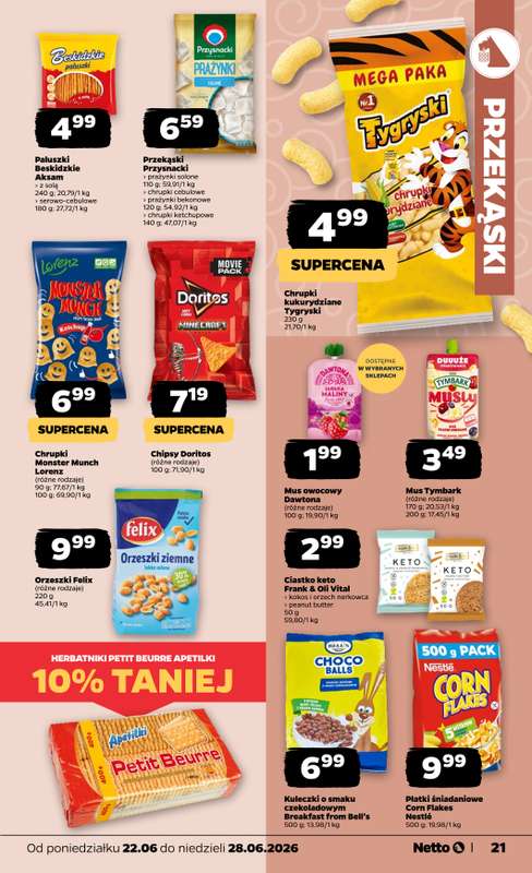 Netto - gazetka promocyjna Gazetka Spożywcza od poniedziałku 22.06 do niedzieli 28.06 - strona 21