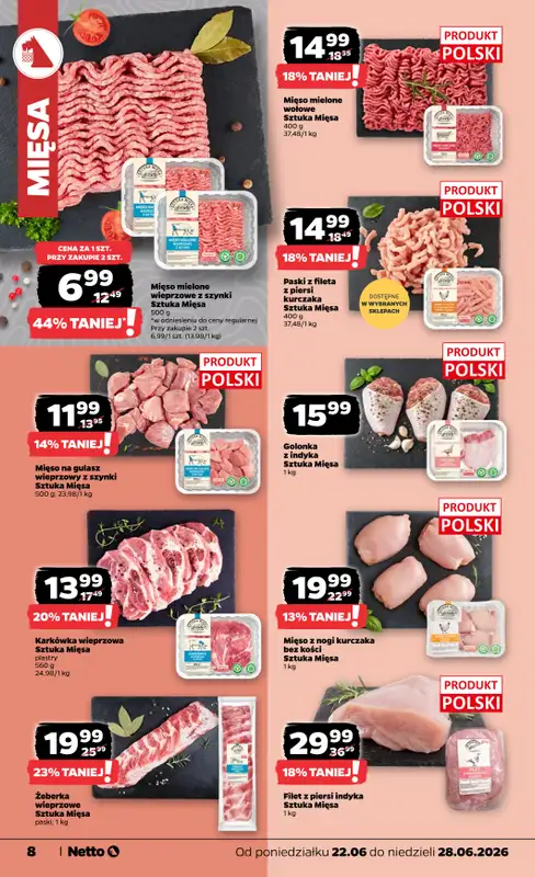 Netto - gazetka promocyjna Gazetka Spożywcza od poniedziałku 22.06 do niedzieli 28.06 - strona 8
