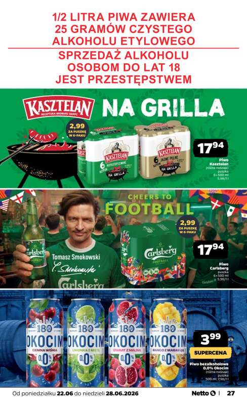 Netto - gazetka promocyjna Gazetka Spożywcza od poniedziałku 22.06 do niedzieli 28.06 - strona 27