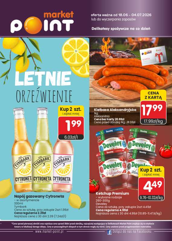 Market Point - gazetka promocyjna Gazetka od czwartku 18.06 do soboty 04.07