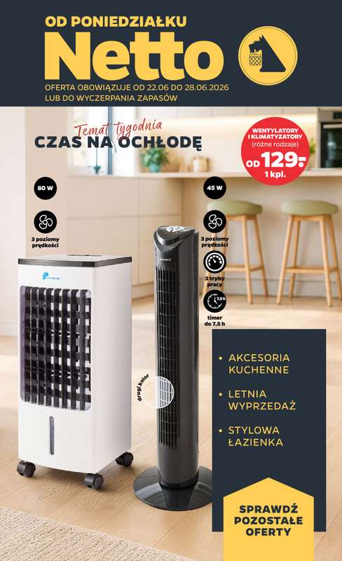 Netto - gazetka promocyjna Inspiracje tygodnia Czas na ochłodę  do niedzieli 28.06