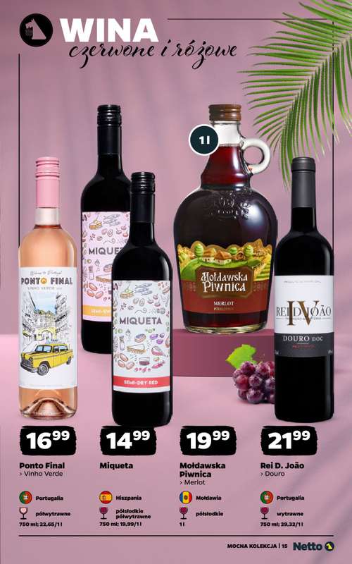 Netto - gazetka promocyjna Mocna Kolekcja - Wina  do soboty 04.07 - strona 15