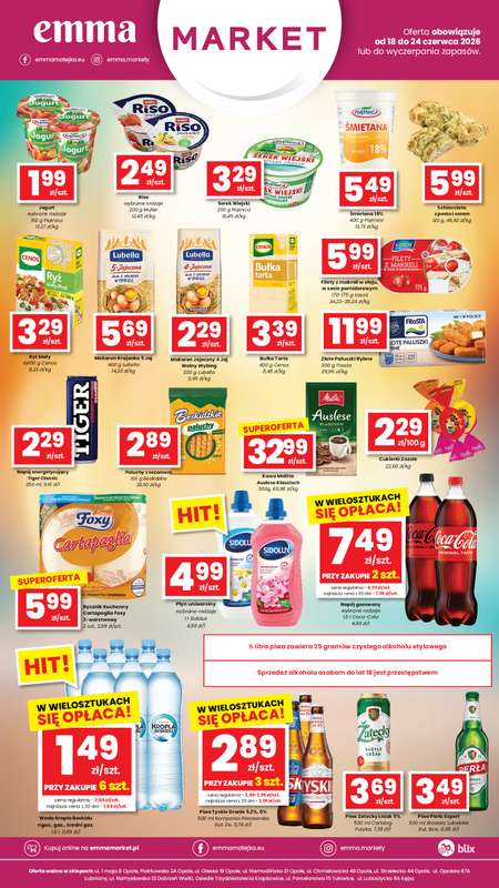 emma MARKET - gazetka promocyjna Plakaty promocyjne Emma Market od czwartku 18.06 do środy 24.06 - strona 2