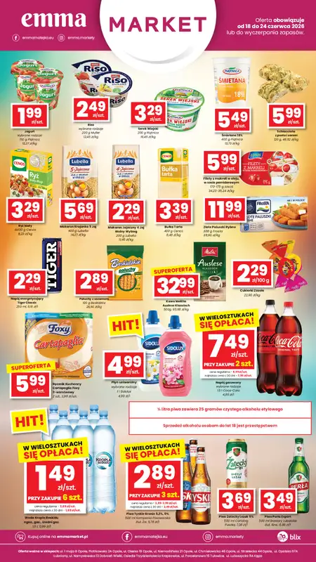 emma MARKET - gazetka promocyjna Plakaty promocyjne Emma Market od czwartku 18.06 do środy 24.06 - strona 2