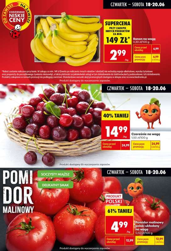 Biedronka - gazetka promocyjna Biedronkowe oszczędności od czwartku 18.06 do soboty 20.06 - strona 4