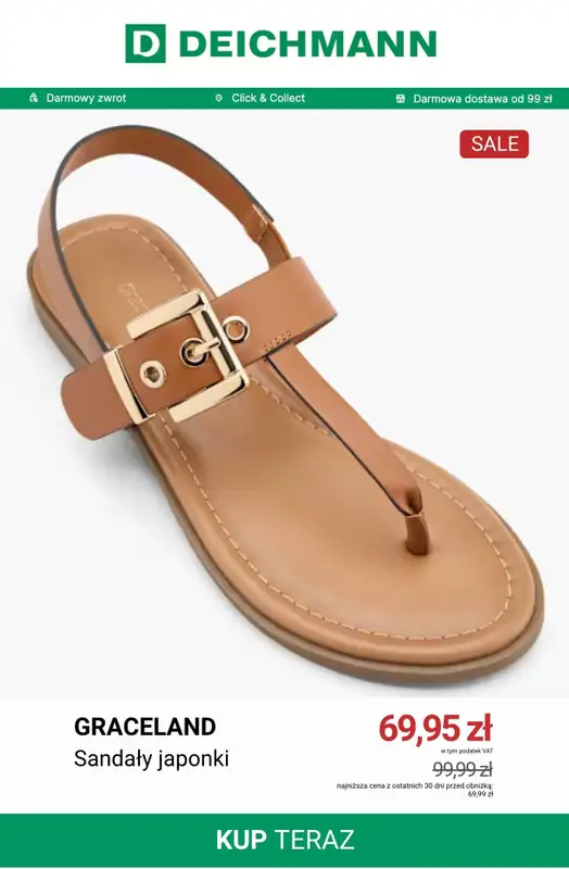 Deichmann - gazetka promocyjna Japonki w niskich cenach od soboty 20.06  - strona 3