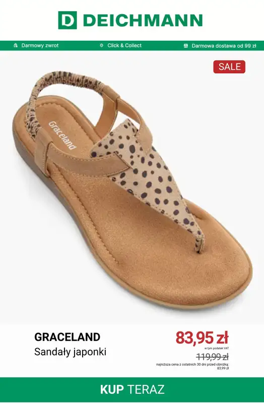 Deichmann - gazetka promocyjna Japonki w niskich cenach od soboty 20.06  - strona 5