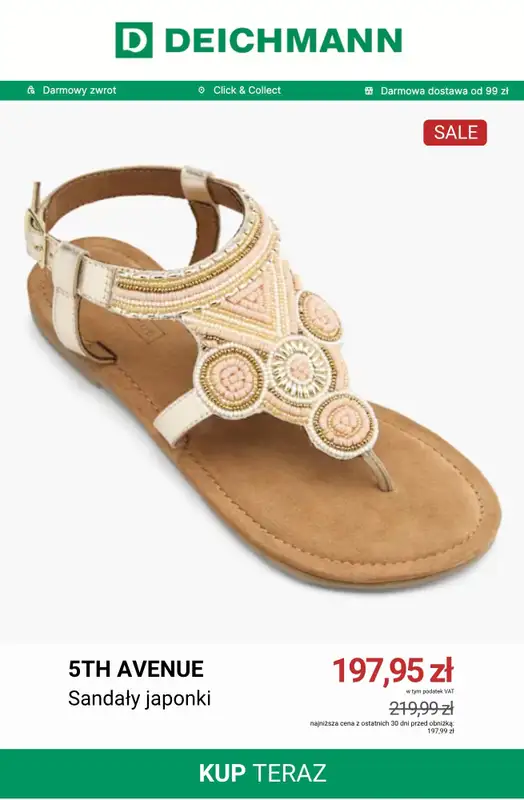 Deichmann - gazetka promocyjna Japonki w niskich cenach od soboty 20.06  - strona 9
