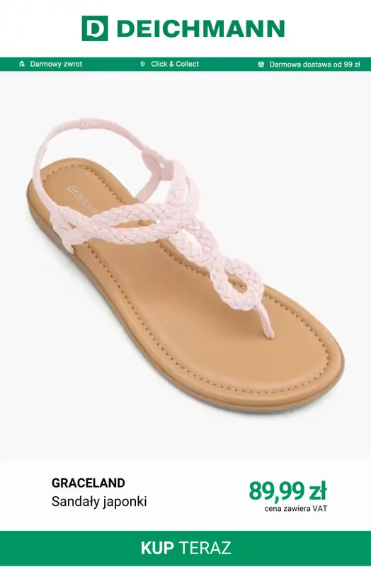 Deichmann - gazetka promocyjna Japonki w niskich cenach od soboty 20.06  - strona 7