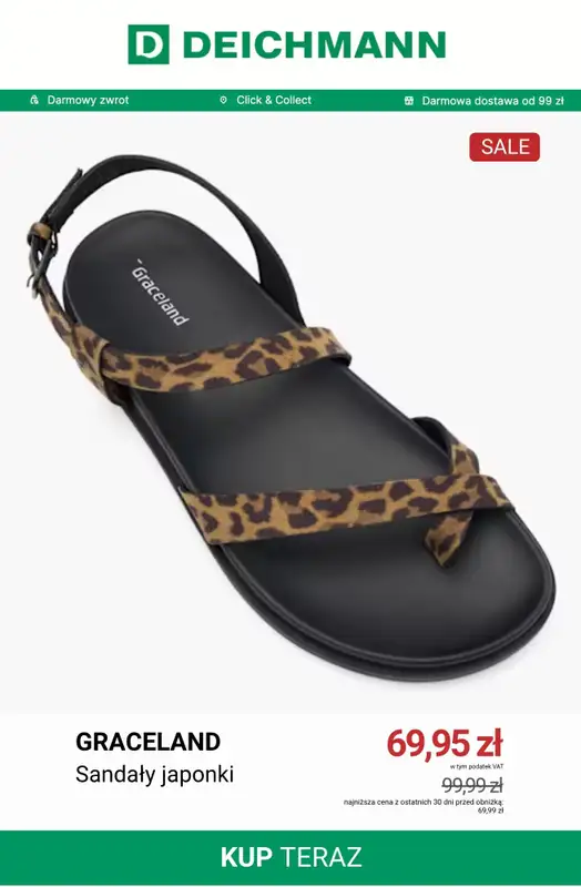 Deichmann - gazetka promocyjna Japonki w niskich cenach od soboty 20.06  - strona 10