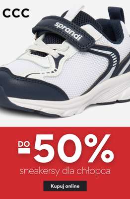 CCC - gazetka promocyjna Białe sneakersy dla chłopca do -50% taniej! od soboty 20.06 