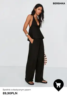 Bershka - gazetka promocyjna Spodnie damskie z domieszką LNU od piątku 19.06  - strona 4