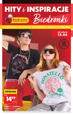 Biedronka - gazetka promocyjna Hity i inspiracje, od 13.06 od soboty 13.06 do środy 01.07